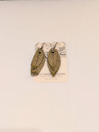 Leather Feather Earrings