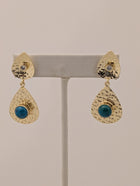 Green on Gold Leaf Earrings