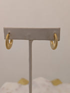 GF Textured Hoop Earring