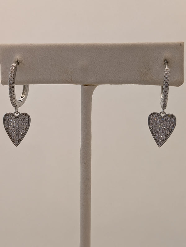 Hearts A Sparkle Hoops Earrings