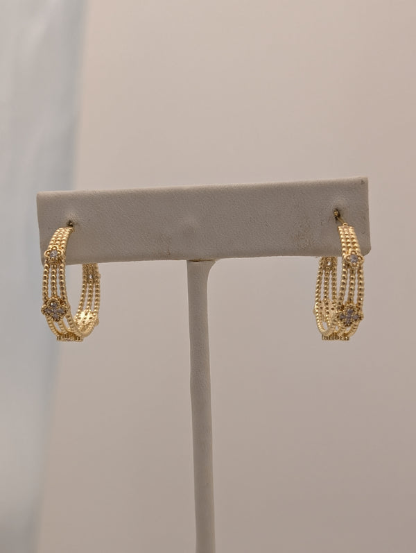 GF Triple Hoop Earrings