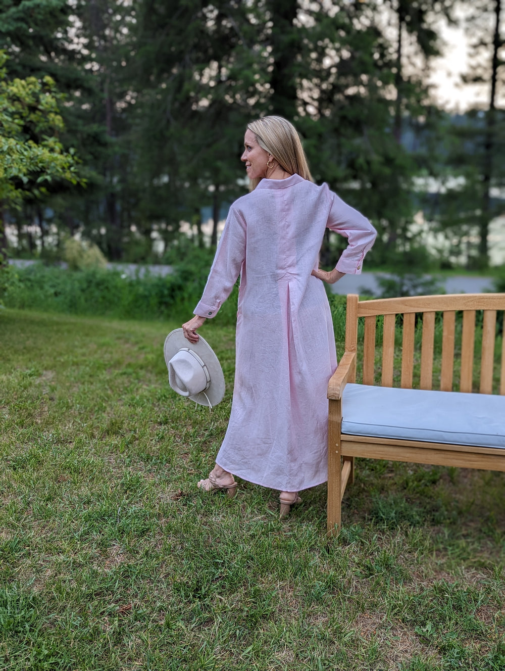 pink linen dress maxi Mint Velvet Pink Beige Blend Tie Detail Maxi Dress | Size 8 | Pink | Short Sleeve