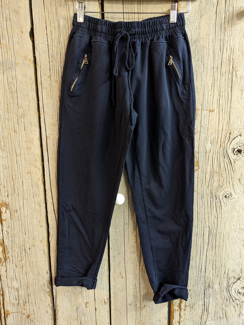 French Terry Roll Up Pant