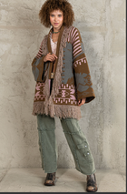 Aztec Patterned Sweater Cardi