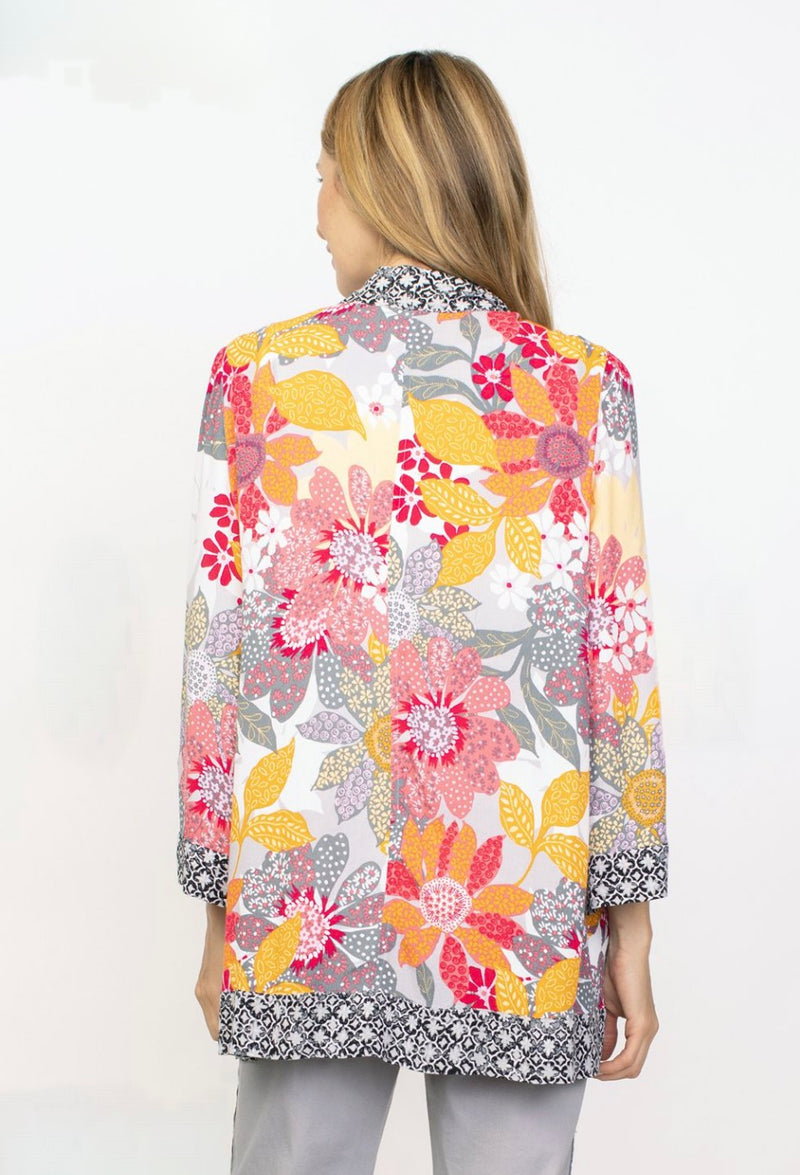 Vintage Mixed Print Kimono