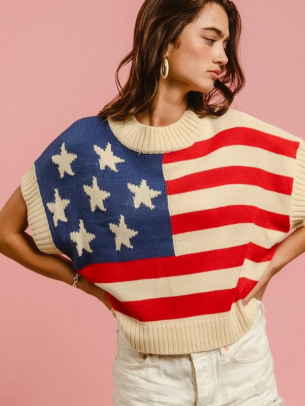 Stars & Stripes Sleeveless Sweater