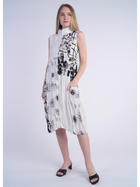 Crushed Printed Mix Media Dress
