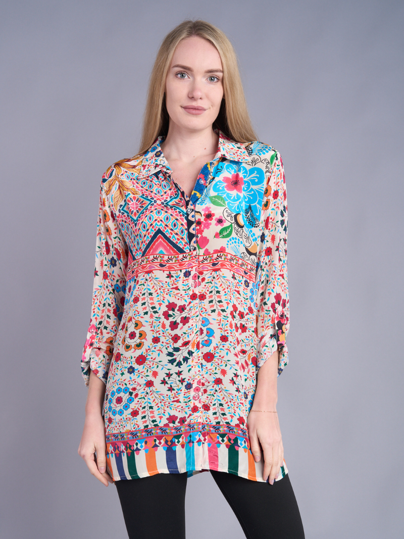 Wildflower Silk Viscose Tunic