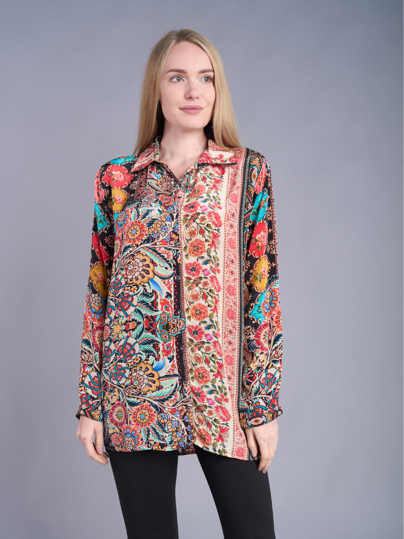 Garden Silk Button-Down