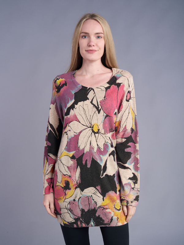 Autumn Bloom Wool-Blend Sweater