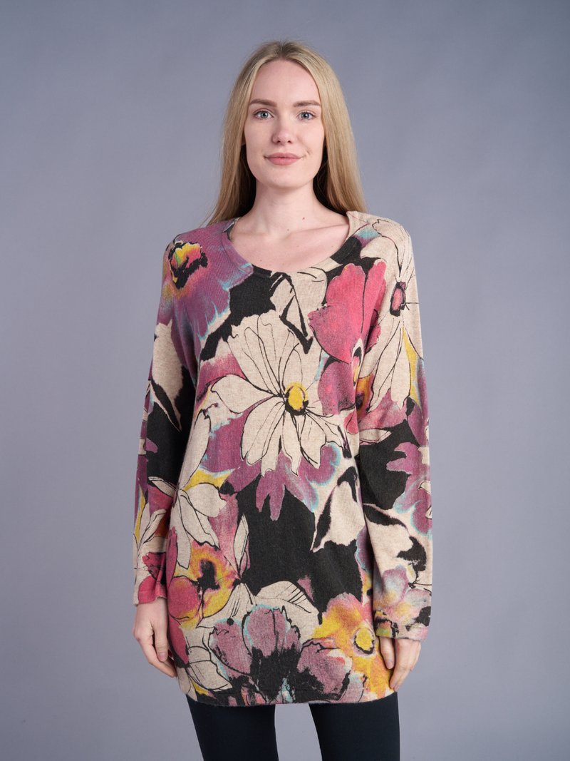 Autumn Bloom Wool-Blend Sweater