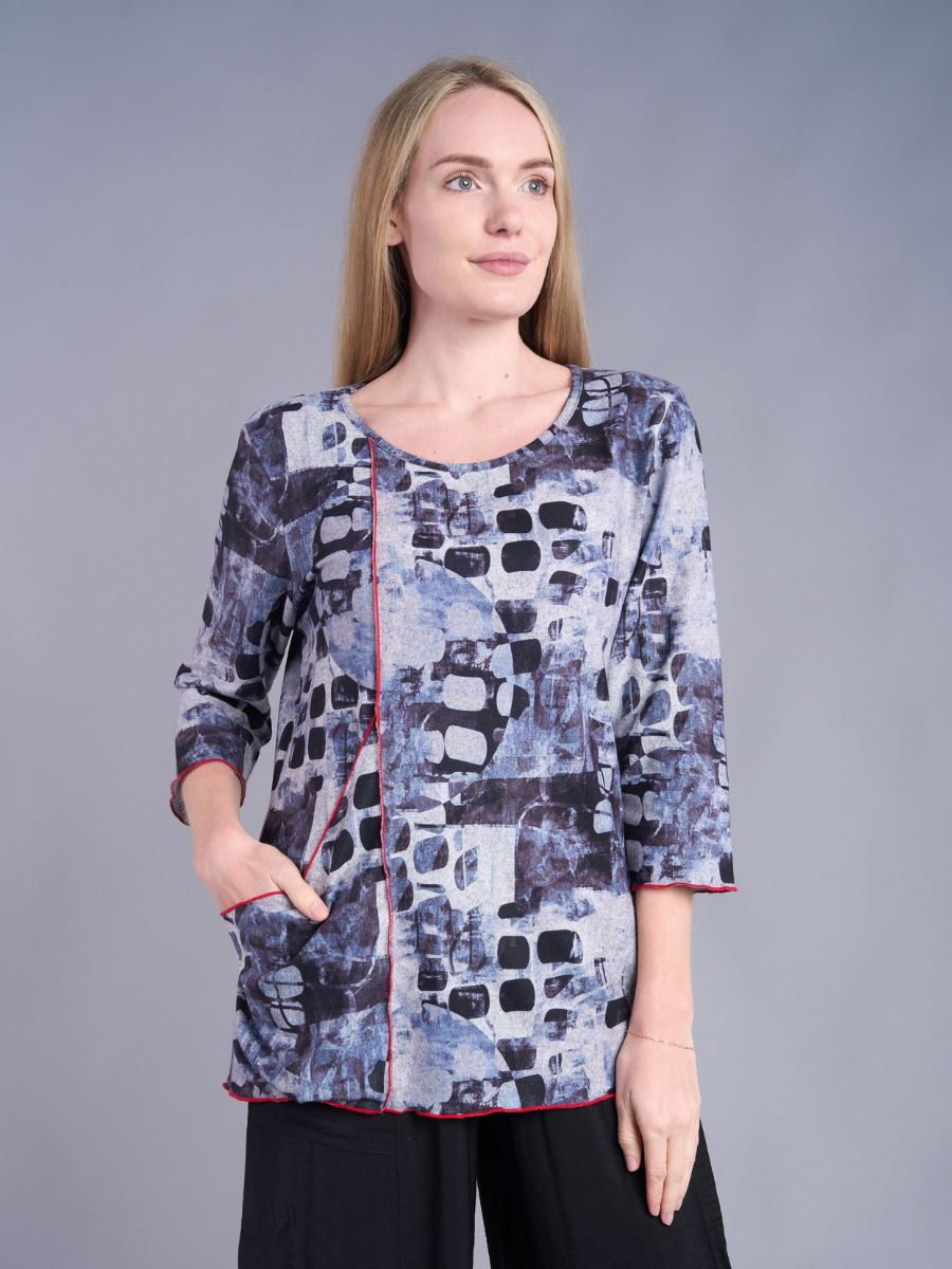 Abstract Horizon Fleece Tunic – Grace & Joy Clothing Co.