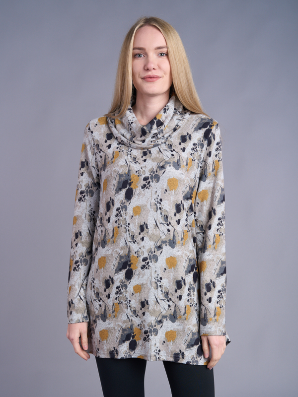 Golden Bloom Cowl Tunic