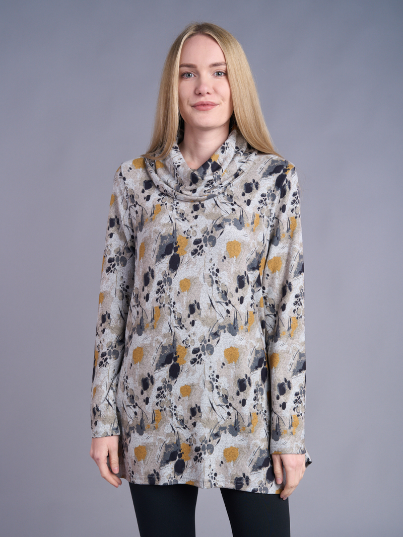 Golden Bloom Cowl Tunic
