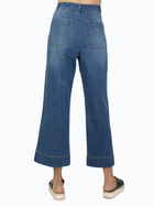 Wide Leg Stretch Crop Denim Jean