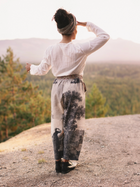 Still I Rise Boho Linen Print Cropped Artist Pants