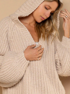 V Neck Balloon Sleeve Hoodie