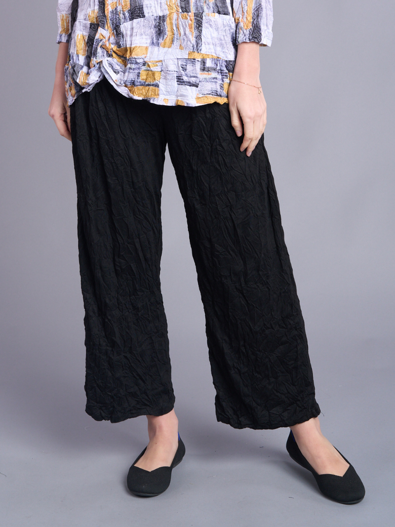 Crinkle Wide Leg Pant