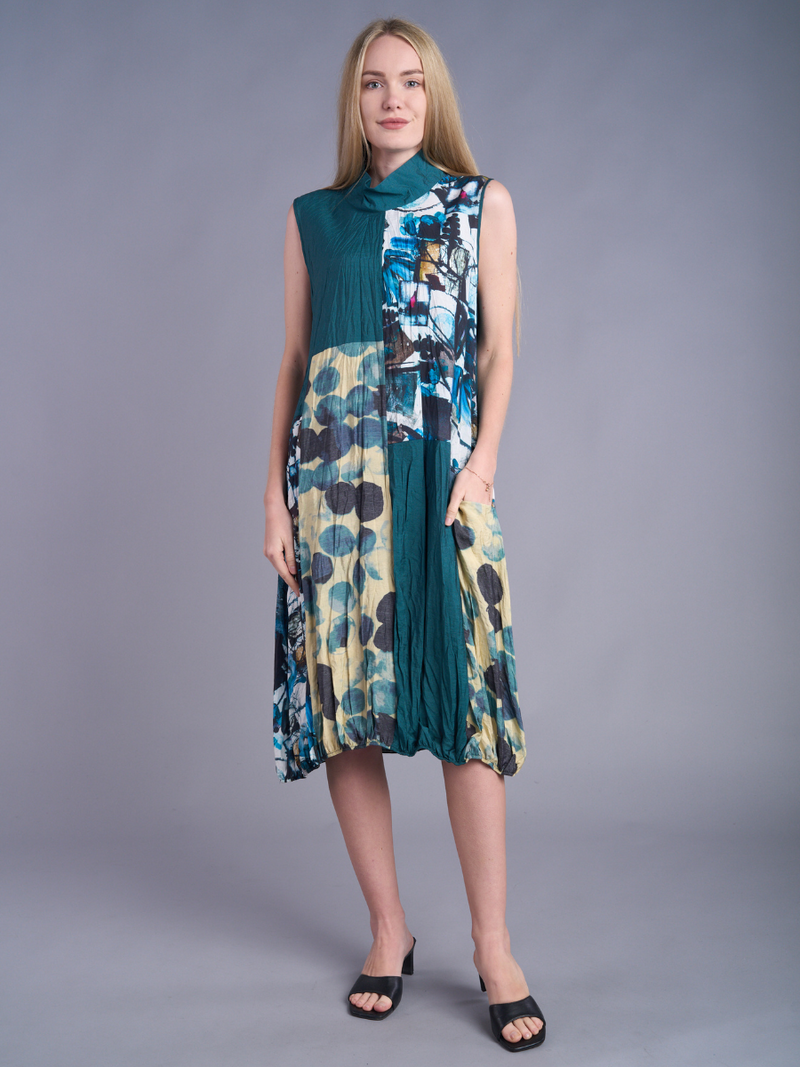 Verdant Vision Media Sleeveless Dress