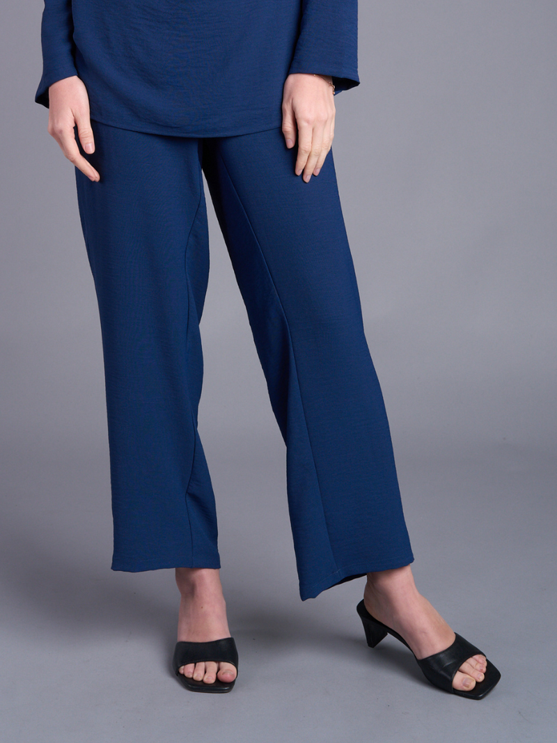 Harbor Blue Straight-Leg Pant