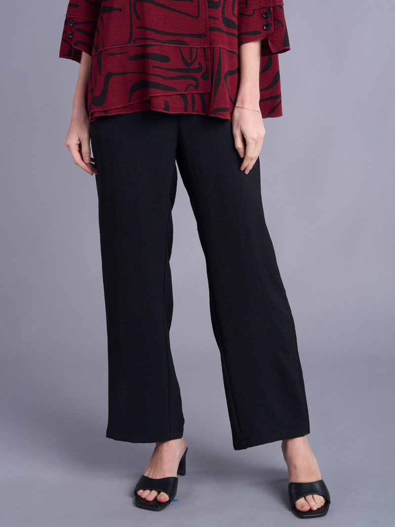 Essential Black Straight-Leg Pant