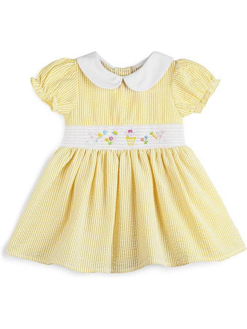 Good Lad Toddler Girls Yellow Smocked Easter Dress