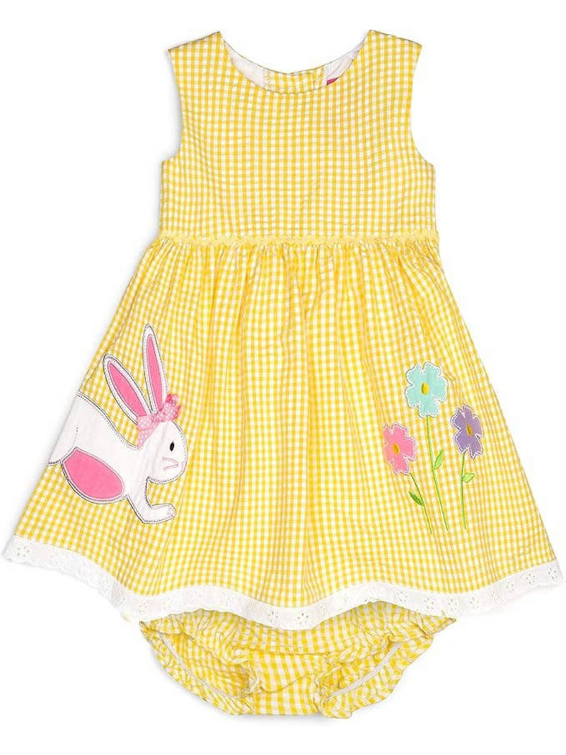 Newborn to Toddler Girl Yellow Seersucker Dress 18M Newborn to Toddler Girl Yellow Seersucker Dress 18M