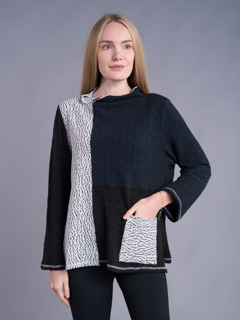 Patchwork Knit Top