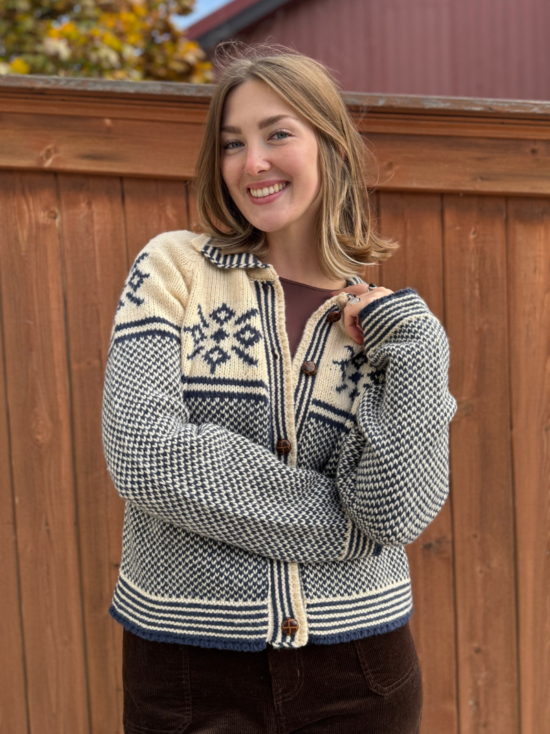 Nordic Snowflake Cardigan Jacket
