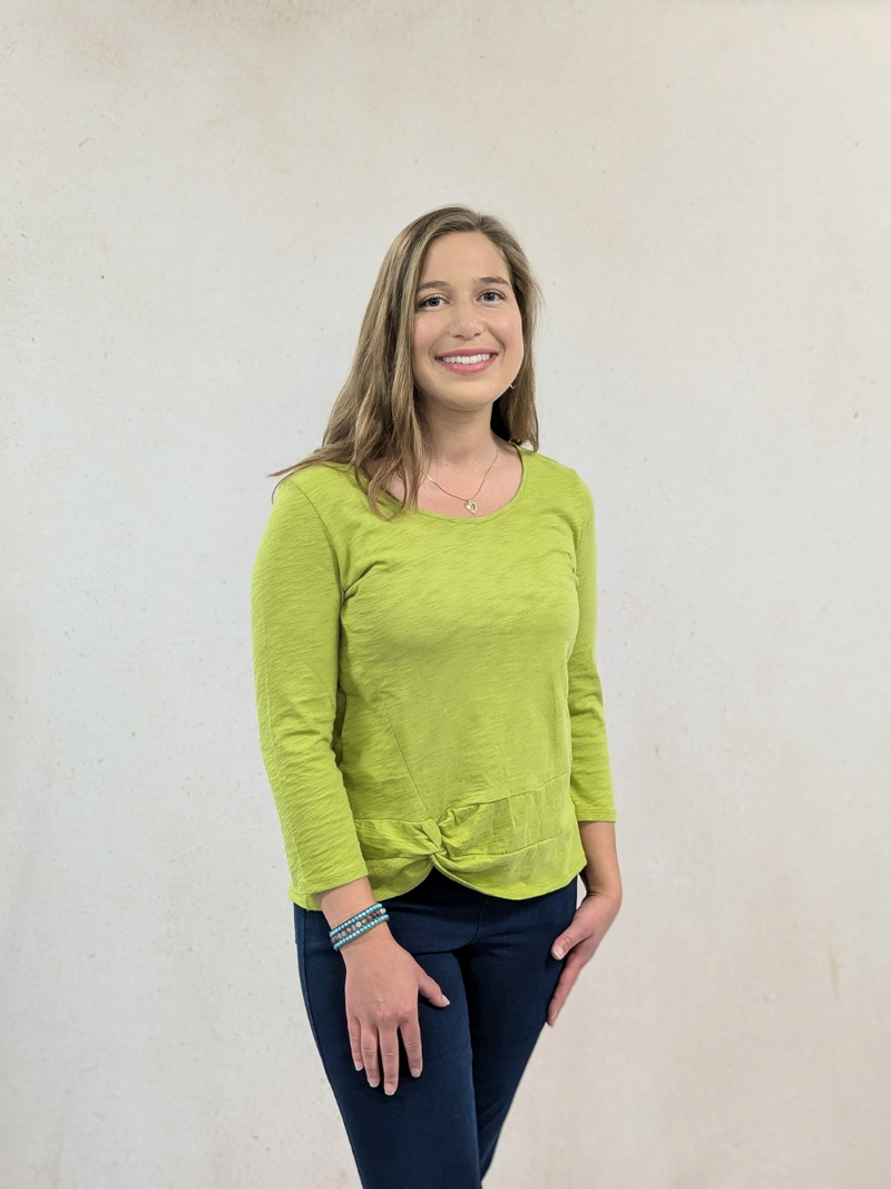 Peruvian Cotton Pebble Side Twist Tee