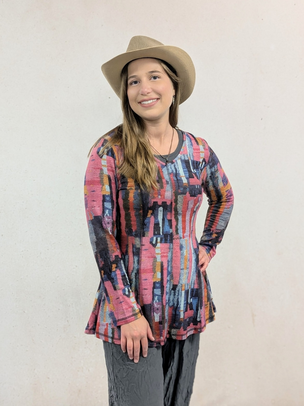 Fleece Unstitch Detail Top