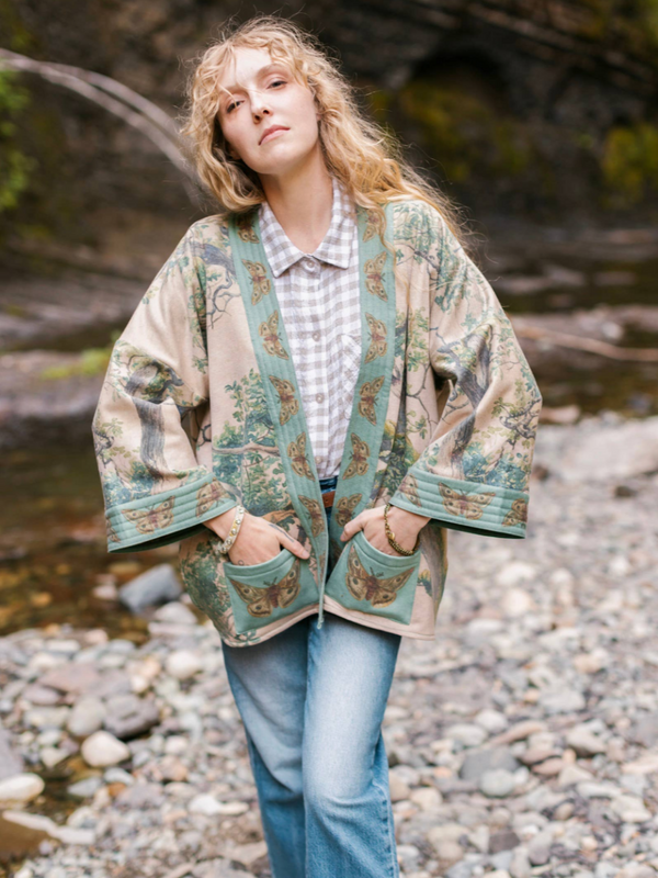 Earth & Sky Fleece Lined Cardi Kimono