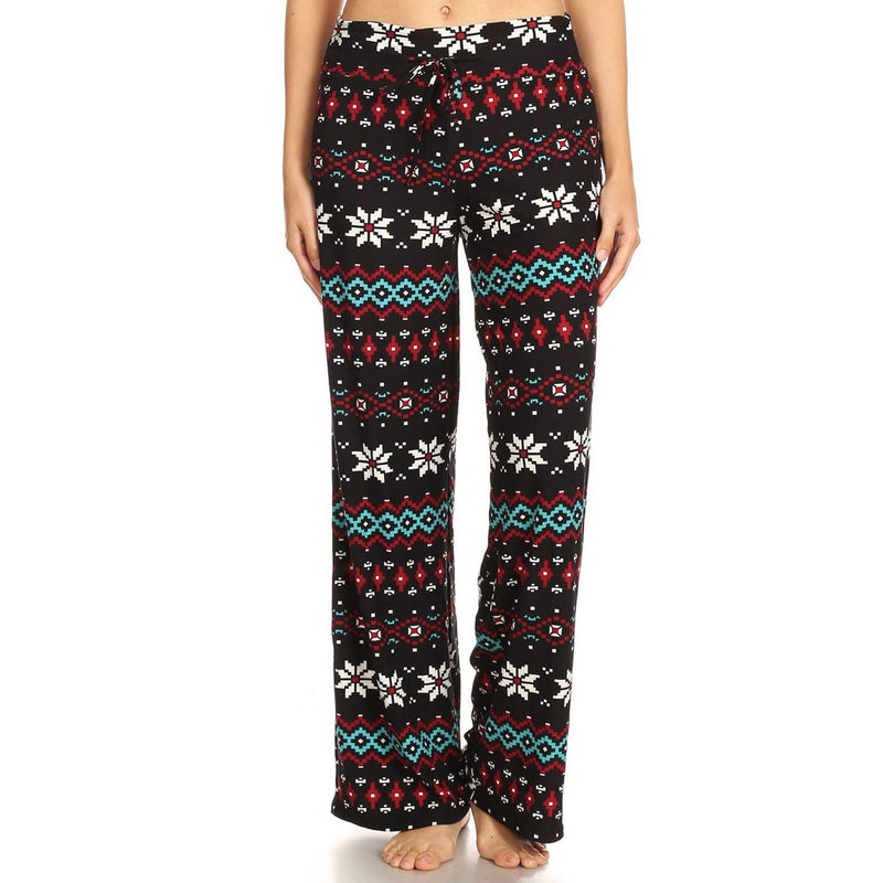 Buttery Soft Snowflake PJ  Pants with Drawstring