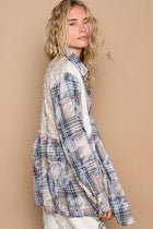 Oversized Plaid Flannel Woven Shirt