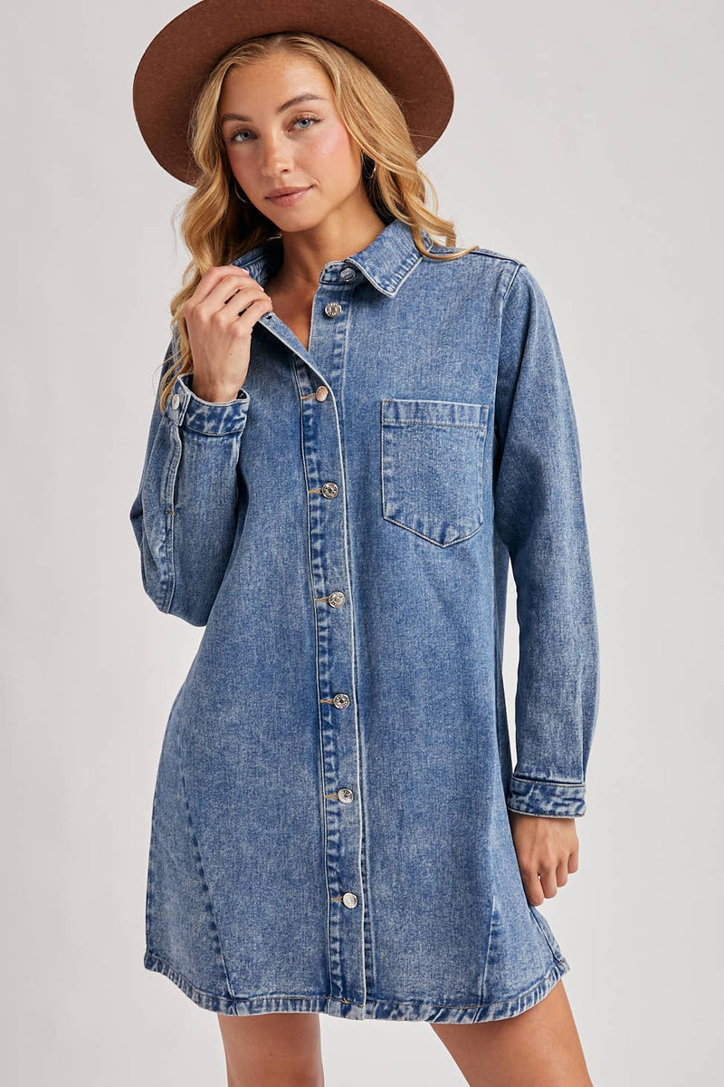 Classic Denim Shirt Dress