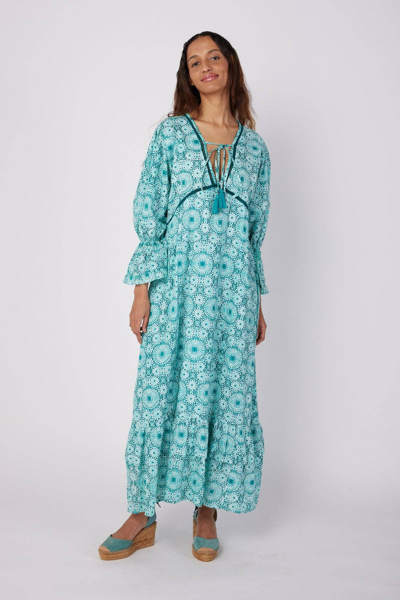 Brigida Green Resort Wear Maxi Dress