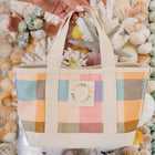 Mini Rainbow Plaid Canvas Tote