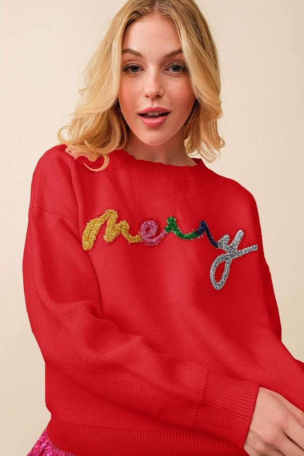 Merry Letter Christmas Sweater