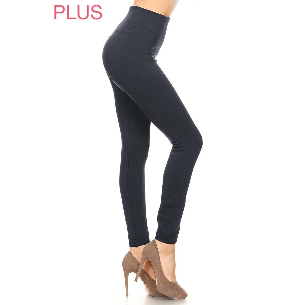 Plus size high waisted fleece lined leggings hotsell