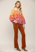 Sunset Mosaic Turtleneck Sweater