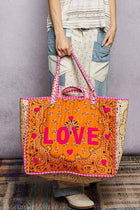 LOVE Bandana Quilted Tote Bag