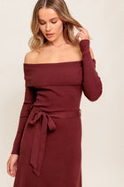 Maroon Sweater Dress