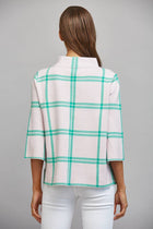 Turquoise Windowpane Sweater
