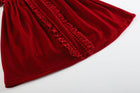 Child's Red Velour Ruffle Dress