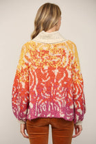 Sunset Mosaic Turtleneck Sweater