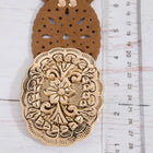 Floral Buckle Vegan Leather Belt