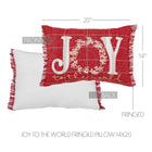 Joy to the World Fringed Pillow 14x20