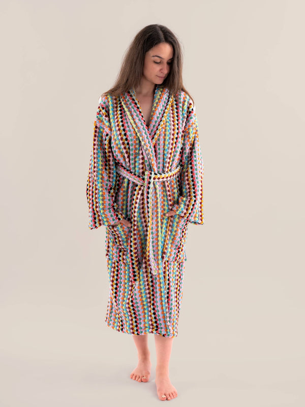 Pom Pom Handwoven Bath Robe