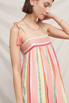 Pink Melon Striped Mini Dress