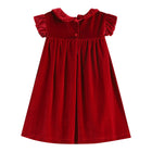 Child's Red Velour Ruffle Dress